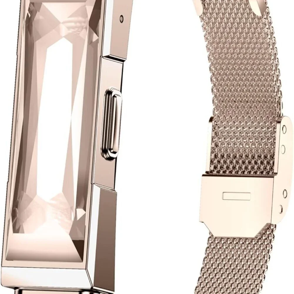 Smart Health Wristband, Wearable Activity & Fitness Tracker Band - Rose Gold